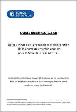 SMALL BUSINESS ACT 06 - Objet : Vingt-deux propositions d'am&eacute;lioration de la charte des march&eacute;s publics pour le Small Business ACT1 06 - CCI Nice ...