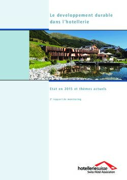 Le developpement durable dans l'hotellerie - Etat en 2015 et thèmes actuels 2e rapport de monitoring - Hotelleriesuisse