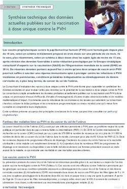 Synthèse technique des données actuelles publiées sur la vaccination à dose unique contre le PVH