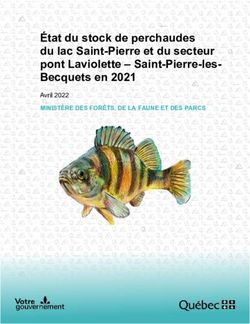 &Eacute;tat du stock de perchaudes du lac Saint-Pierre et du secteur pont Laviolette - Saint-Pierre-les-Becquets en 2021 - MINIST&Egrave;RE DES FOR&Ecirc;TS, DE LA ...