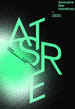 Annuaire des membres 2020 - Réseau Astre