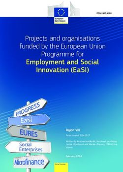 EMPLOYMENT AND SOCIAL INNOVATION (EASI) - PROJECTS AND ORGANISATIONS FUNDED BY THE EUROPEAN UNION PROGRAMME FOR - EUROPA EU