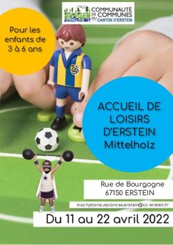 ACCUEIL DE LOISIRS Mittelholz - D'ERSTEIN Du 11 au 22 avril 2022 - Pour les enfants de - Communauté de Communes du ...