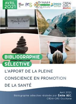BIBLIOGRAPHIE SÉLECTIVE - L'APPORT DE LA PLEINE CONSCIENCE EN PROMOTION DE LA SANTÉ - CREAI-ORS OCCITANIE