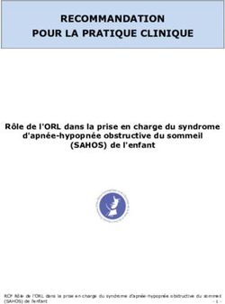 RECOMMANDATION POUR LA PRATIQUE CLINIQUE - ORL France