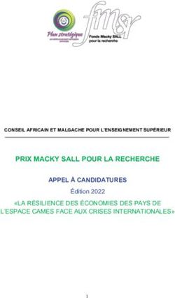 PRIX MACKY SALL POUR LA RECHERCHE - APPEL À CANDIDATURES " LA RÉSILIENCE DES ÉCONOMIES DES PAYS DE - CAMES