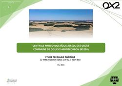 CENTRALE PHOTOVOLTAÏQUE AU SOL DES GRUES COMMUNE DE DOUCHY-MONTCORBON (45220) - ETUDE PREALABLE AGRICOLE