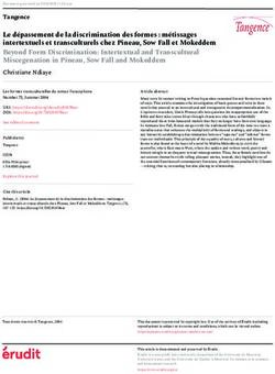 Le d&eacute;passement de la discrimination des formes : m&eacute;tissages intertextuels et transculturels chez Pineau, Sow Fall et Mokeddem Beyond Form ...