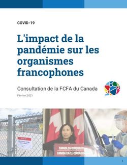 Consultation de la FCFA du Canada - Février 2021 - COVID-19