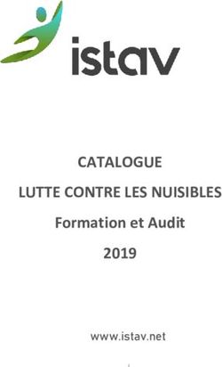 CATALOGUE LUTTE CONTRE LES NUISIBLES - Formation et Audit 2019 www.istav.net