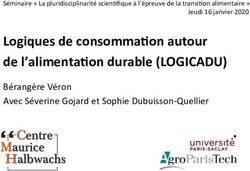 Logiques de consomma/on autour de l'alimenta/on durable (LOGICADU) - Bérangère Véron Avec Séverine Gojard et Sophie Dubuisson-Quellier