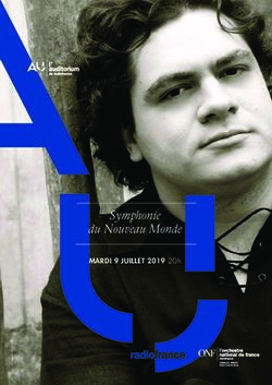 Symphonie du Nouveau Monde - MARDI 9 JUILLET 2019 20h - Maison de la Radio