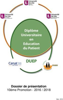 Dossier de présentation - 10ème Promotion 2016 / 2018