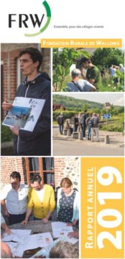 FONDATION RURALE DE WALLONIE - ENSEMBLE, POUR DES VILLAGES VIVANTS