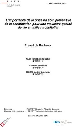 L'importance de la prise en soin préventive de la constipation pour une meilleure qualité de vie en milieu hospitalier - RERO DOC