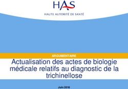 Actualisation des actes de biologie médicale relatifs au diagnostic de la trichinellose - ARGUMENTAIRE - HAS