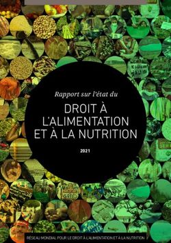 DROIT À L'ALIMENTATION ET À LA NUTRITION - Rapport sur l'état du 2021