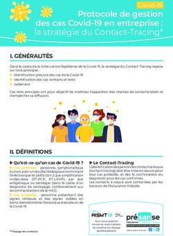 Protocole de gestion des cas Covid-19 en entreprise : la stratégie du Contact-Tracing* - AISMT13