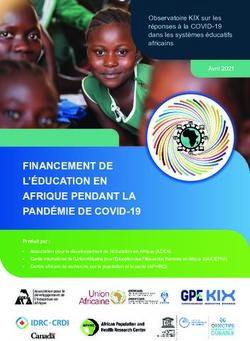 FINANCEMENT DE L'ÉDUCATION EN AFRIQUE PENDANT LA PANDÉMIE DE COVID-19
