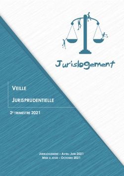 VEILLE JURISPRUDENTIELLE - 2E TRIMESTRE 2021 JURISLOGEMENT - AVRIL-JUIN 2021 MISE A JOUR - OCTOBRE 2021