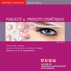 PUBLICIT&Eacute; PRODUITS COSM&Eacute;TIQUES - ARPP