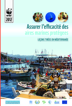 Assurer l'e cacité des aires marines protégees - LEÇONS TIRÉES EN MÉDITERRANÉE