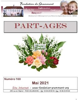 PART-AGES - Mai 2021 Numéro 160 - Fondation de Grammont