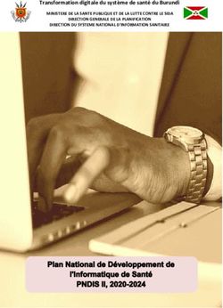 Transformation digitale du système de santé du Burundi - MINISTERE DE LA SANTE PUBLIQUE ET DE LA LUTTE CONTRE LE SIDA DIRECTION GENERALE DE LA ...