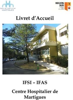 Livret d'Accueil - IFSI - IFAS Centre Hospitalier de Martigues - CH Martigues