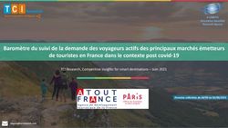 Barom&egrave;tre du suivi de la demande des voyageurs actifs des principaux march&eacute;s &eacute;metteurs de touristes en France dans le contexte post covid-19