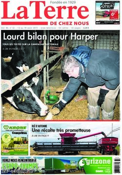 Lourd bilan pour Harper - La Terre de chez nous