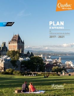 Plan 2017 - 2021 D'affaires de l'Office du tourisme de Québec - Office du tourisme de Québec