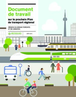 Document de travail sur le prochain Plan de transport r&eacute;gional - R&Eacute;GION DU GRAND TORONTO ET DE HAMILTON - Metrolinx Engage
