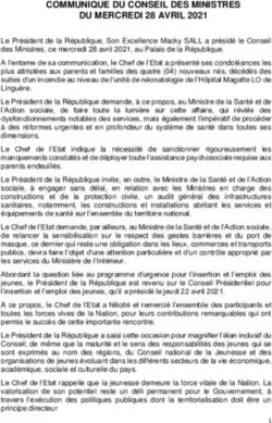 COMMUNIQUE DU CONSEIL DES MINISTRES DU MERCREDI 28 AVRIL 2021