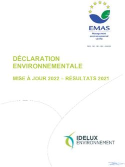 DÉCLARATION ENVIRONNEMENTALE - MISE À JOUR 2022 - RÉSULTATS 2021 - Idelux