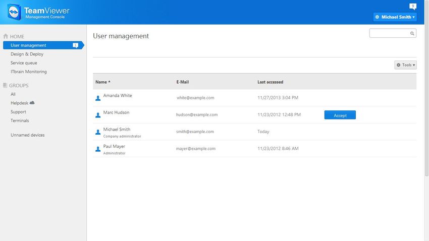 teamviewer management console