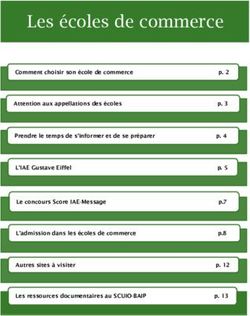 Les écoles de commerce - UPEC