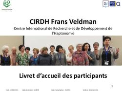 CIRDH Frans Veldman - Livret d'accueil des participants - Centre International de Recherche et de Développement de