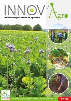 Des solutions pour demain en agronomie - Revue technique annuelle de la Chambre d'agriculture de Dordogne - Chambre d ...