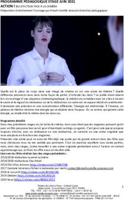 PROGRAMME PEDAGOGIQUE STAGE JUIN 2021