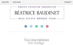 Nos inscriptions Our listings - Subscribe - B&eacute;atrice Baudinet