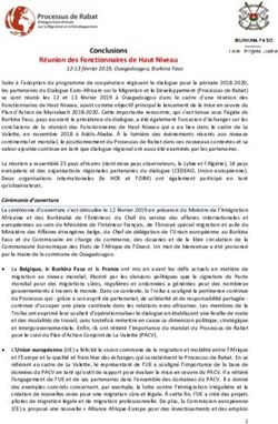 Conclusions Réunion des Fonctionnaires de Haut Niveau