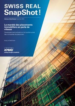 SnapShot! SWISS REAL Le marché des placements immobiliers en perte de vitesse