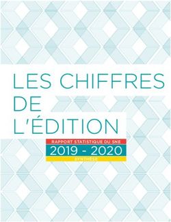 LES CHIFFRES DE L'ÉDITION 2019 - 2020 RAPPORT STATISTIQUE DU SNE SYNTHÈSE