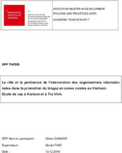 Le r&ocirc;le et la pertinence de l'intervention des organisations internatio-nales dans la promotion du biogaz en zones rurales au Vietnam. Etude de ...