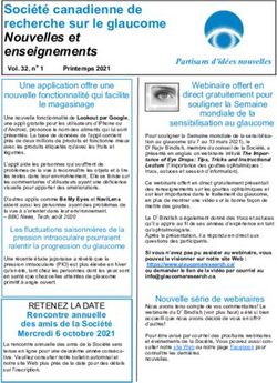 Soci&eacute;t&eacute; canadienne de recherche sur le glaucome Nouvelles et enseignements