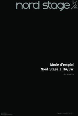 Mode d'emploi Nord Stage 2 HA/SW