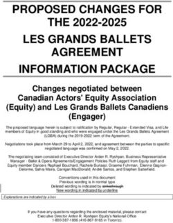 PROPOSED CHANGES FOR THE 2022-2025 LES GRANDS BALLETS AGREEMENT INFORMATION PACKAGE