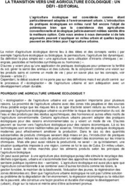 LA TRANSITION VERS UNE AGRICULTURE ECOLOGIQUE : UN D&Eacute;FI - EDITORIAL - RUAF Urban ...