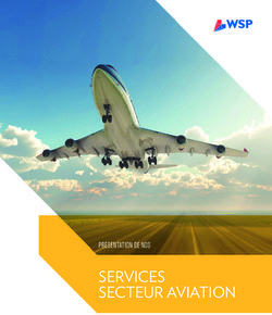 SERVICES SECTEUR AVIATION - PRÉSENTATION DE NOS